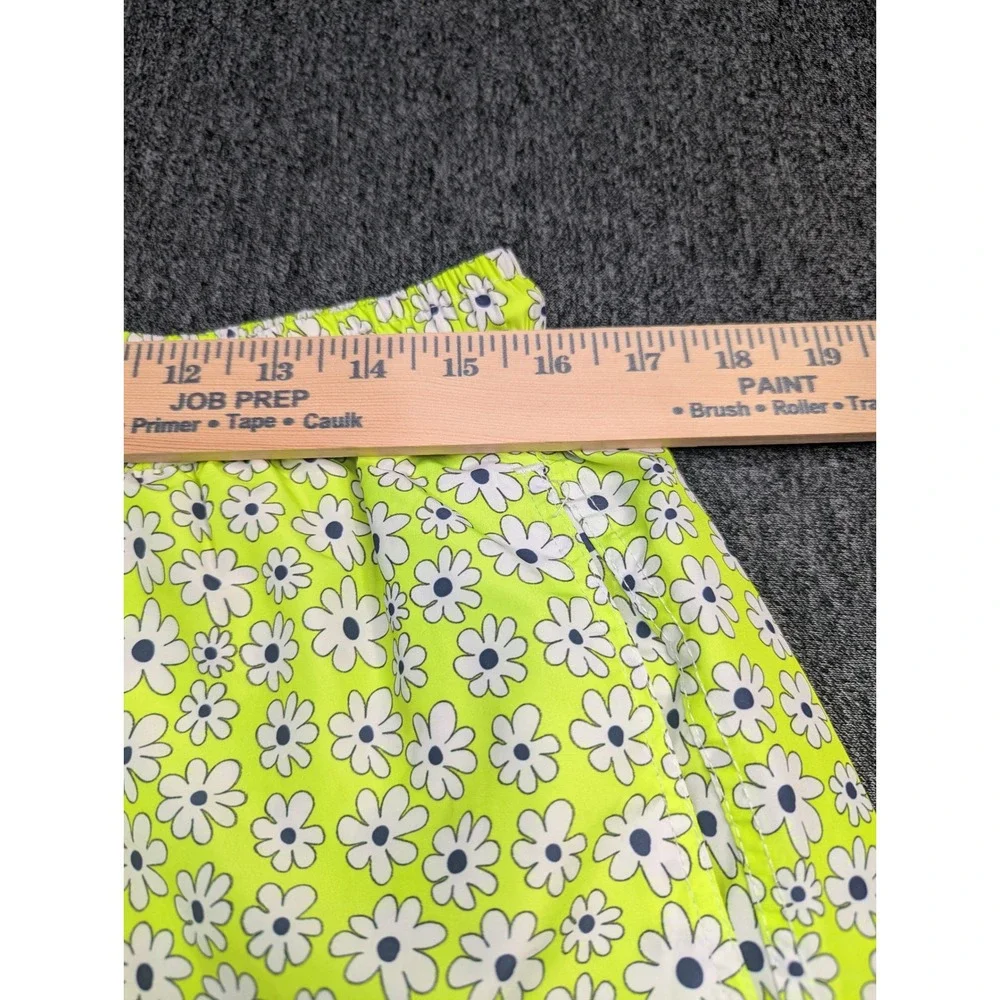 Tiki New Mens XXL Swim Trunks Neon Lime Green‎ Daisy Floral Made in Italy Shorts